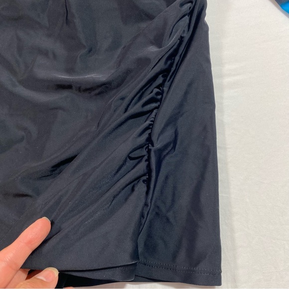 Rashguard woman’s Long Sleeve Shirred Side Attached Bra black blue 2XL Rashguard - Picture 3 of 11